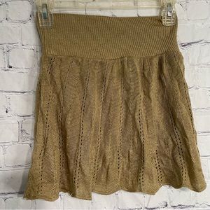 Max Rave Khaki Glitter Skirt Large